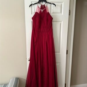 Belsoie Elegant Red Evening Gown